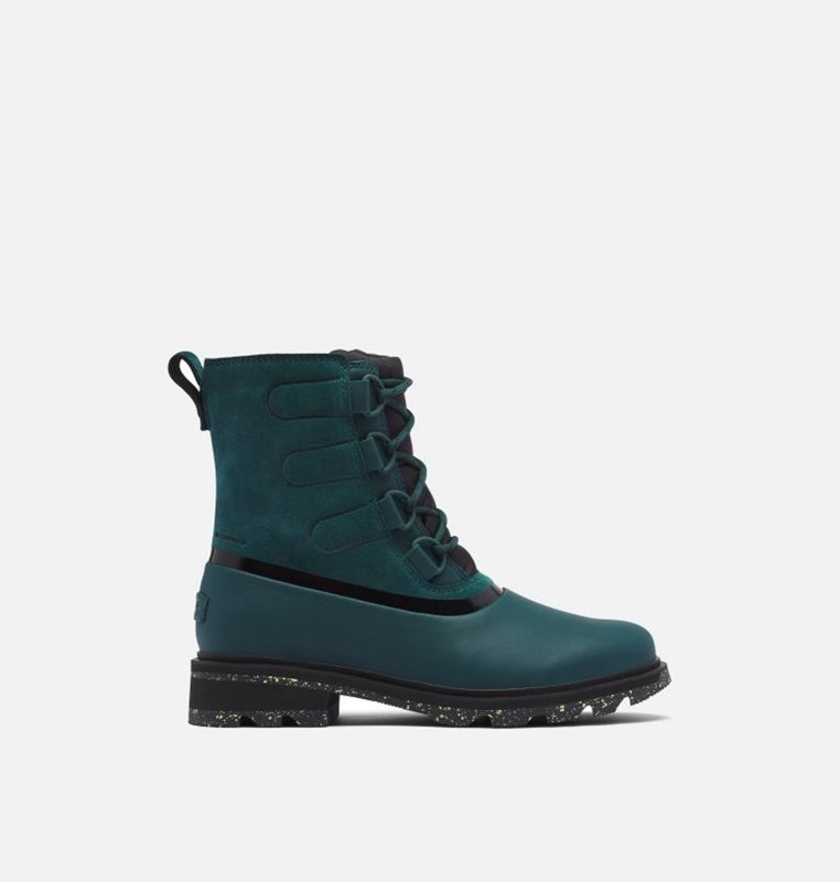 Sorel Dam Gummistövlar Marinblå - Lennox™ Street Lace Mid - CAH-408625